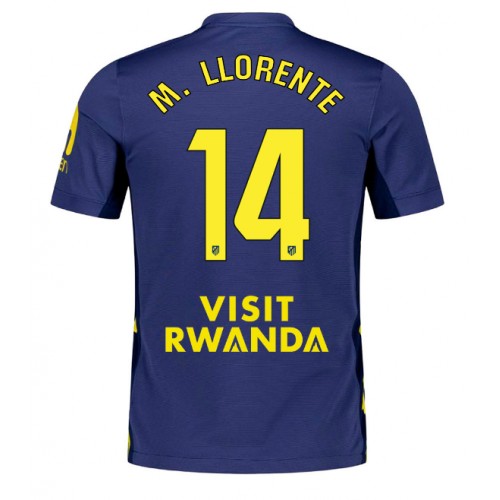 Moški Nogometni dresi Atletico Madrid Marcos Llorente #14 Gostujoči 2025-26 Kratek Rokav